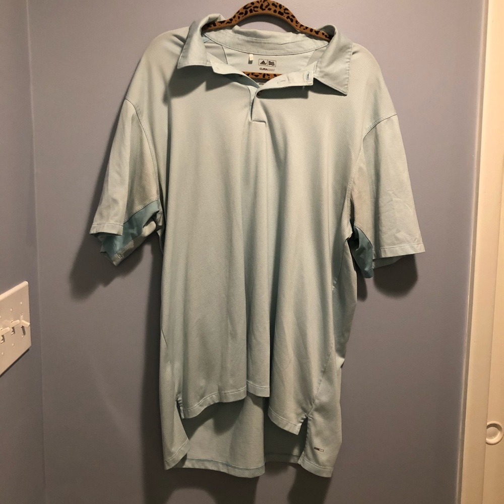 Addidas teal climate cool XL collard shirt